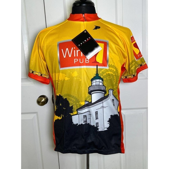 NWT Men's Primal-Wear Sport Cut Cycle Jersey XL The Wine Pub LightHouse Full Zip - Picture 1 of 9